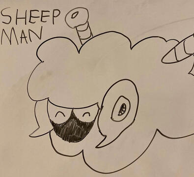 MM10: Sheep Man Headshot